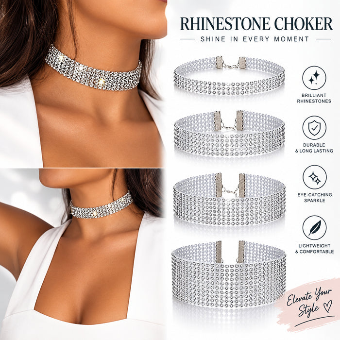Crystal Rhinestone Choker Necklace