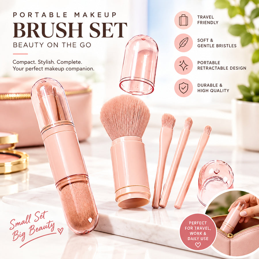 4-in-1 Portable Makeup Brush Set – product image 1