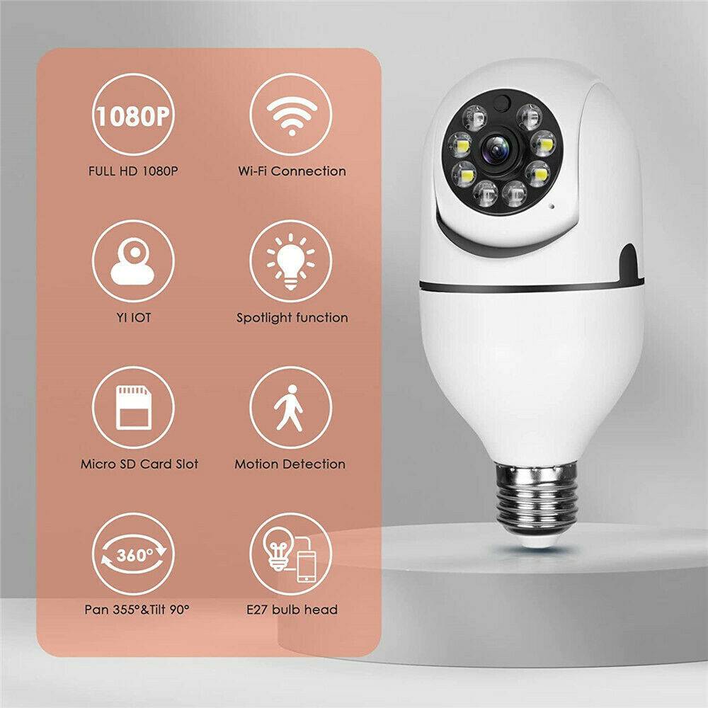 E27 WiFi Smart Bulb Security Camera – product image 7