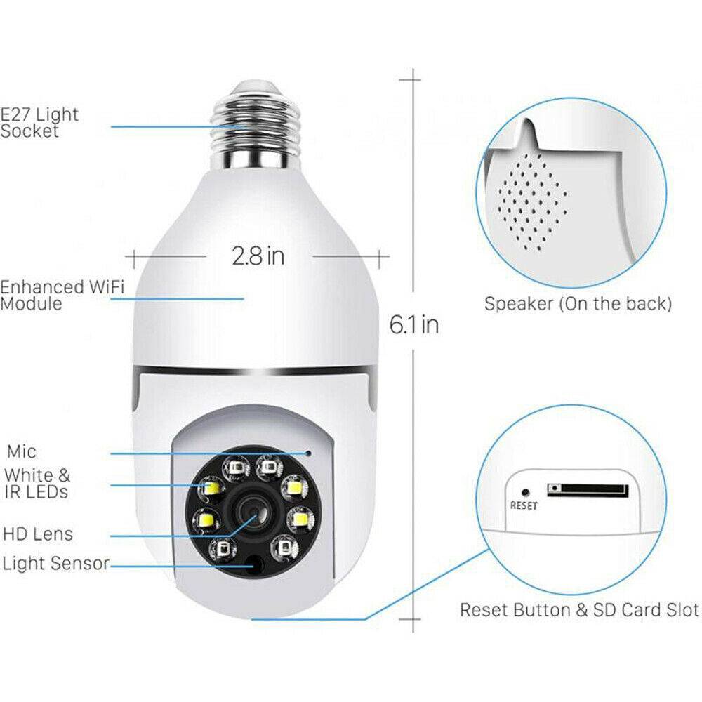 E27 WiFi Smart Bulb Security Camera – product image 9
