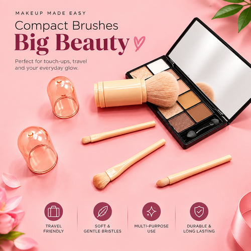 4-in-1 Portable Makeup Brush Set – product image 2