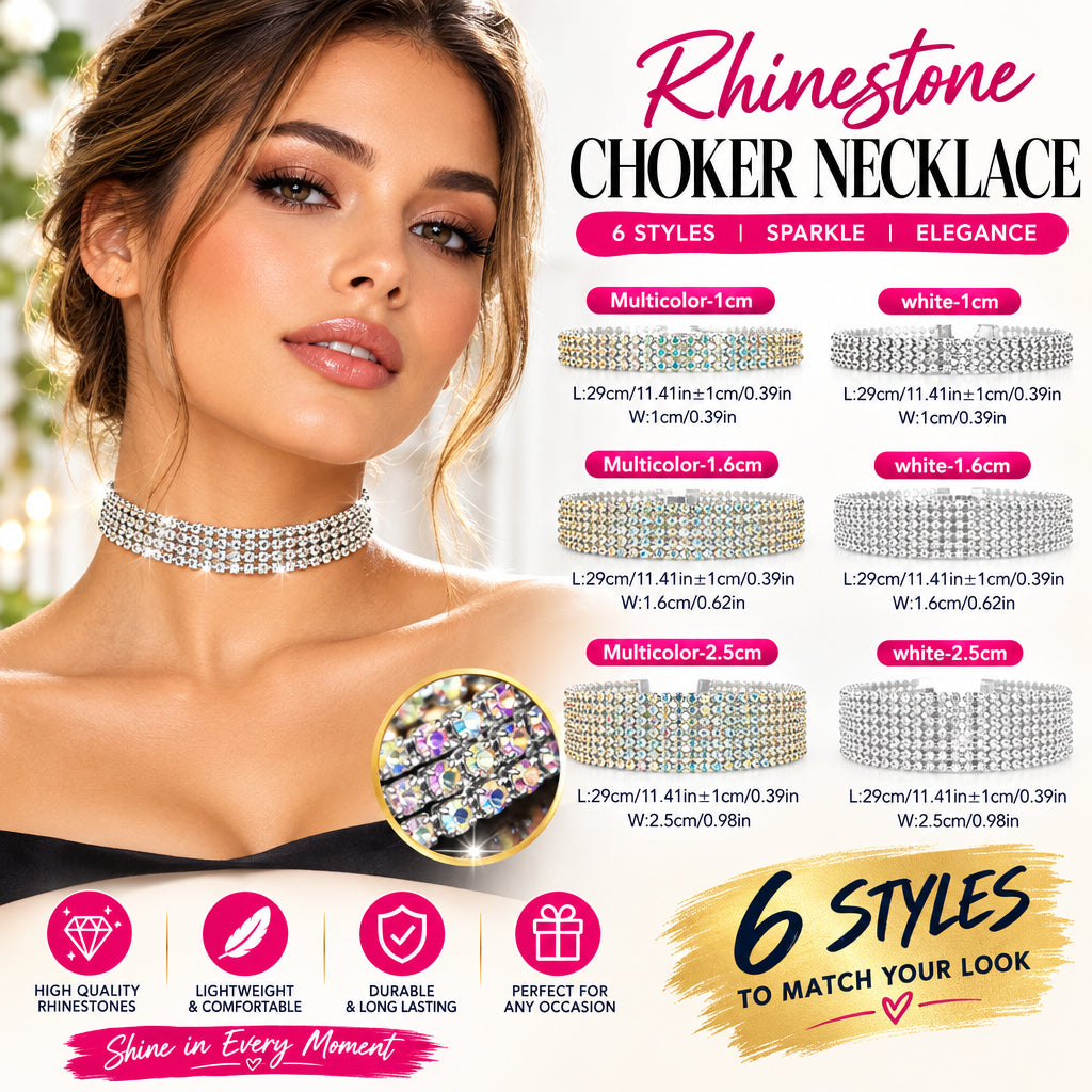 Crystal Rhinestone Choker Necklace – product image 4