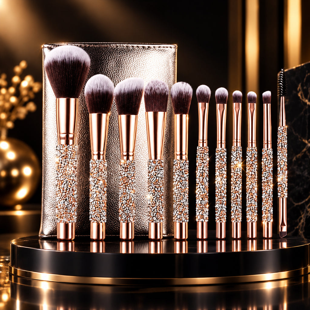 Luxury Crystal Makeup Brush Set – 10 Piece – product image 3