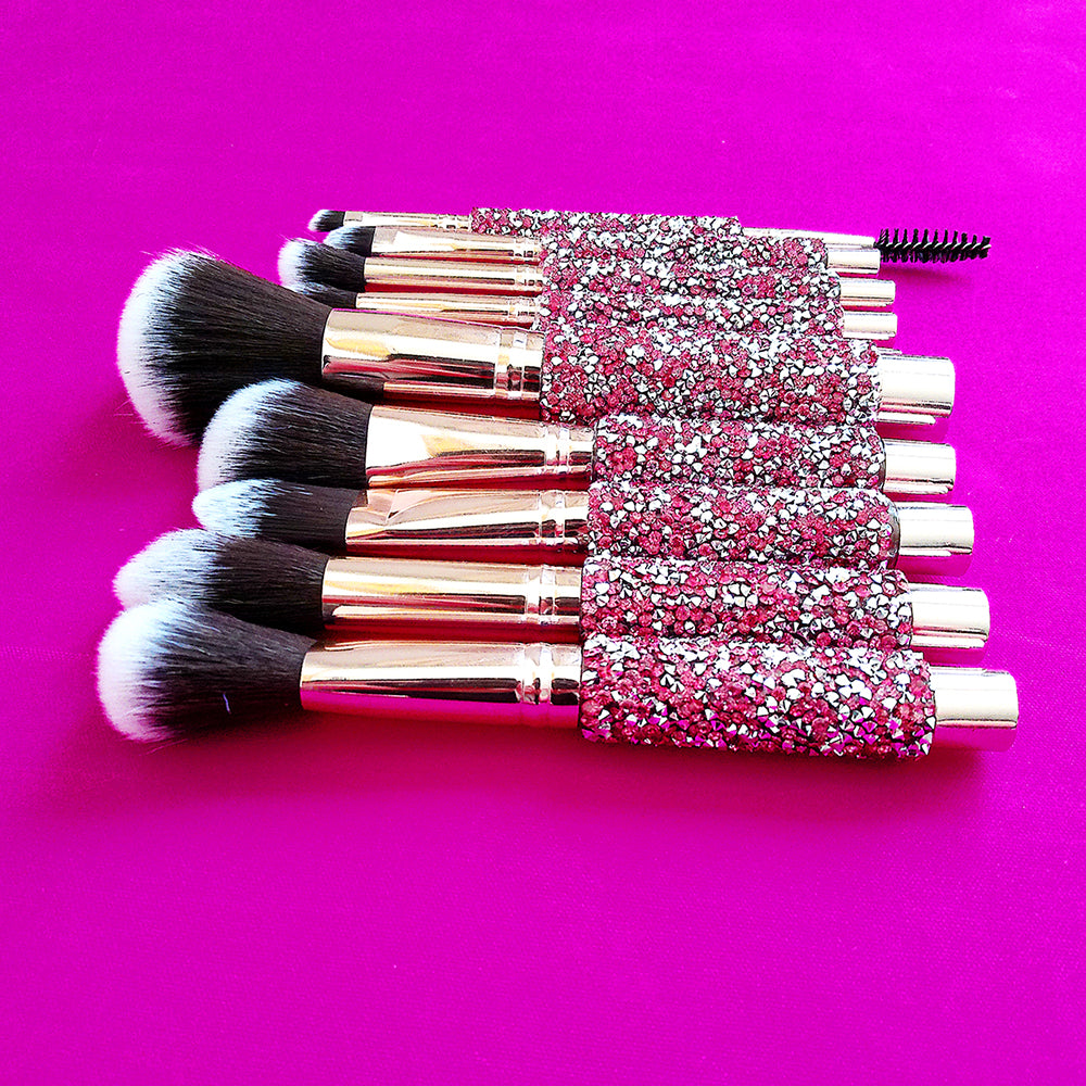 10-Piece Diamond Crystal Makeup Brush Set – product image 3