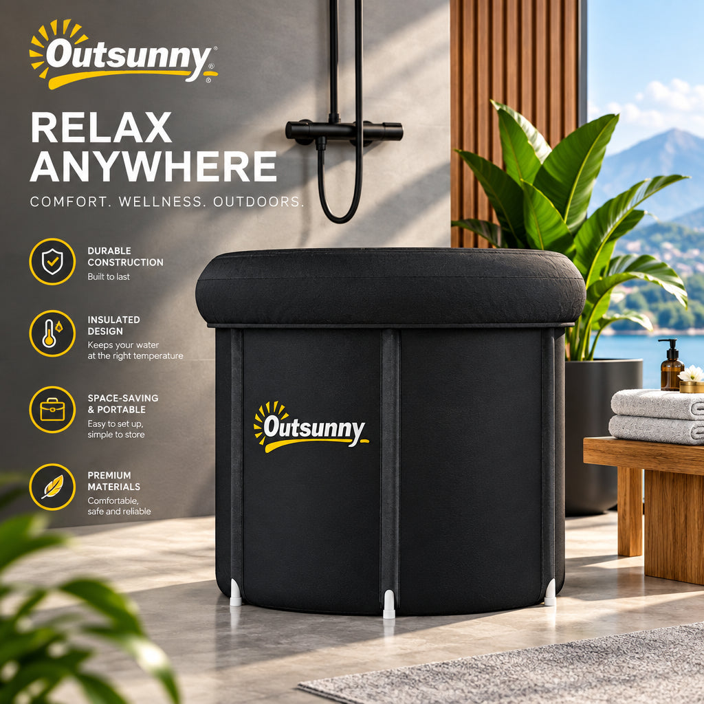 Portable Cold Plunge Tub with Insulated Cover – product image 1