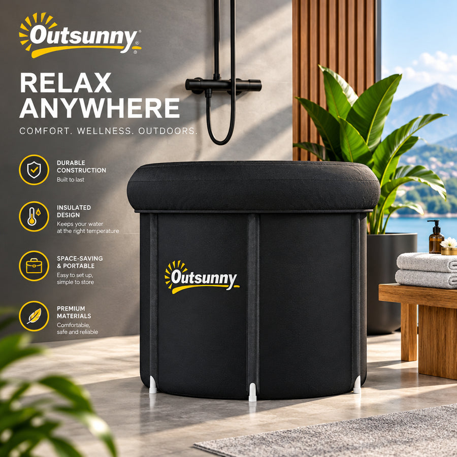 Portable Cold Plunge Tub with Insulated Cover – product image 1