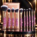 10-Piece Diamond Crystal Makeup Brush Set – product image 1