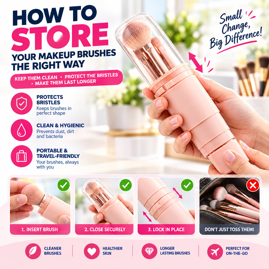4-in-1 Portable Makeup Brush Set – product image 6