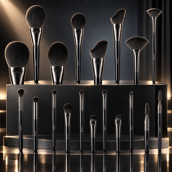 10-Piece Natural Wood Makeup Brush Set